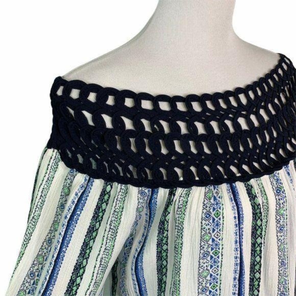 Lulumari-Off The Shoulder Braided Neckline Top - Picture 3 of 9